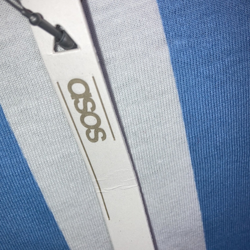 ASOS Blue and White Striped Maxi Dress - Picture 5 of 7